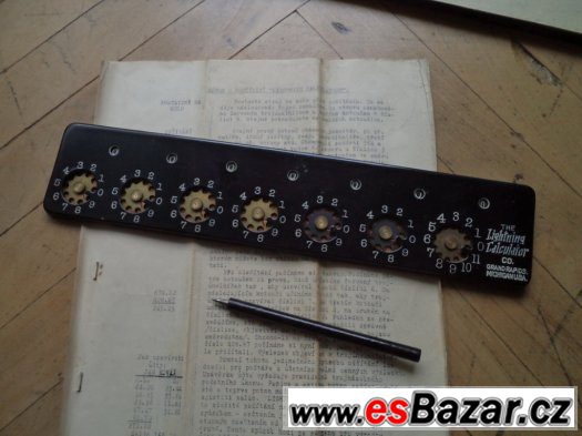 Prodám historický The lightning Calculator CO., GRAND RAPIDS – fotografie 2
