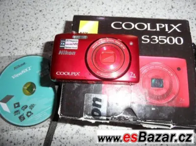 Nikon Coolpix S3500- 20Mpx. (Zaruka 19.11.2015)
