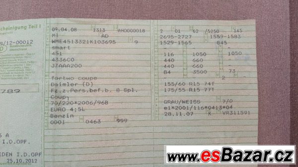 Prodám vyhořelý Smat s doklady – fotografie 2