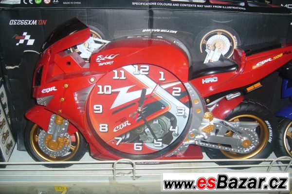 Nástěnné hodiny motorka – fotografie 1