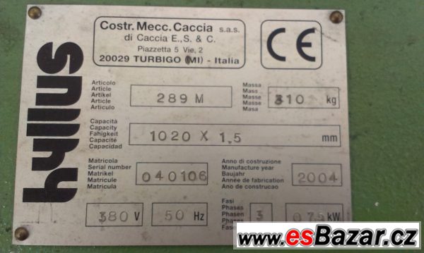 Ohýbačka plechů 1m/1,5mm – fotografie 2