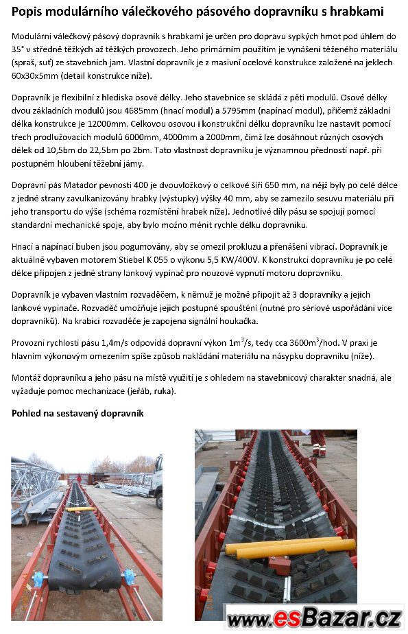 Modulární pásový dopravník – fotografie 2