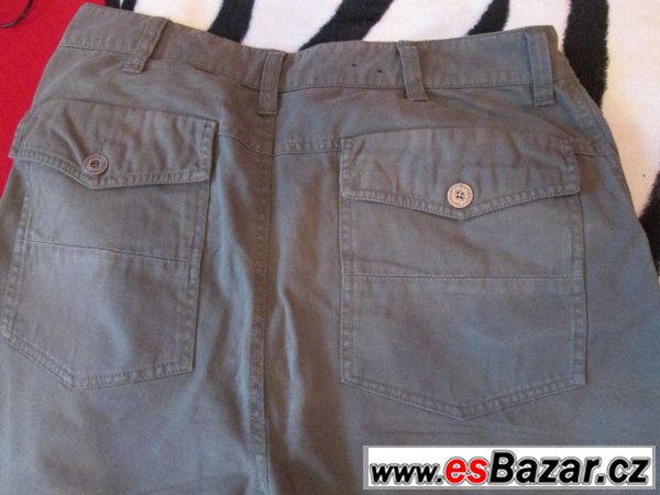 Pánské kalhoty khaki zelená – fotografie 3