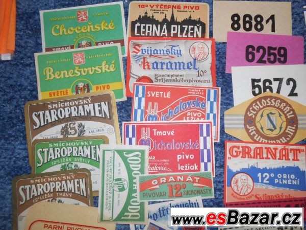 Pivo - pivní etikety do r. 1948 50x  – fotografie 2