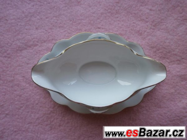 Omáčník porcelánový bílý s květy  – fotografie 6