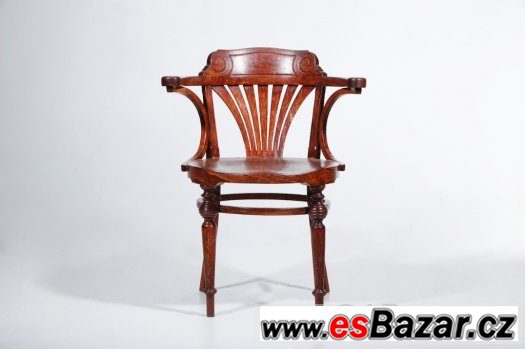 Secesní křesílko Gebruder Thonet Wien 1901 model No 25. – fotografie 1