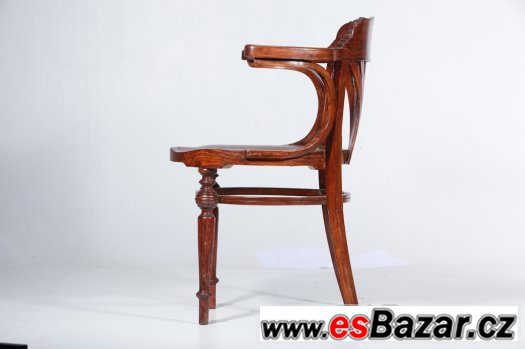 Secesní křesílko Gebruder Thonet Wien 1901 model No 25. – fotografie 2