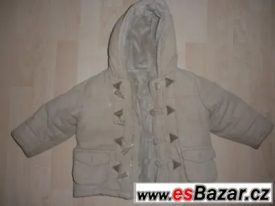 Krásný manšestrový vyteplený kabátek - vel.80