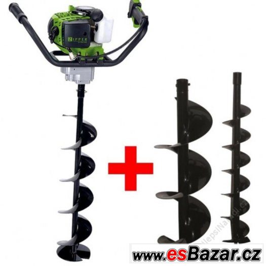 Zemní /půdní/ vrták ZIPPER ZI-EBO100G + 3 vrtáky – fotografie 1