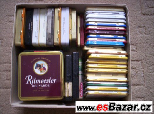plechovky a plechové krabičky doutníky a cigarety – fotografie 1