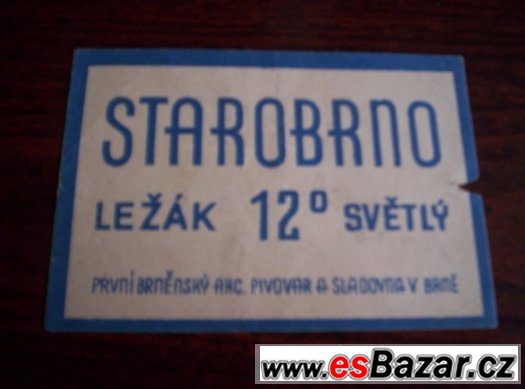 pivní etiketa Brno - sklad Moravské Budějovice – fotografie 2