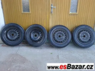 5x112 Plech.disky 15 + zimní pneu 195/65/15 - 91T