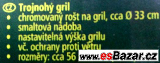 Gril kulatý 3-nohý+Gril soudek kulatý 3-nohý,nový nepoužitý – fotografie 2