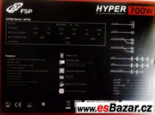 počitačový zdroj Fortron Hyper 700W nový se zárukou 5 let – fotografie 4