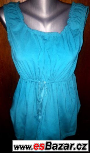 tyrkysový top nebo mini šaty zn.Liz Claiborne vel.M/L-nový – fotografie 2