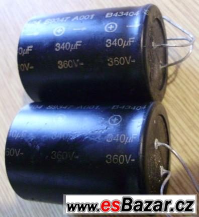 Elektrolyty 200 MF/350V, 1G/100V – fotografie 6