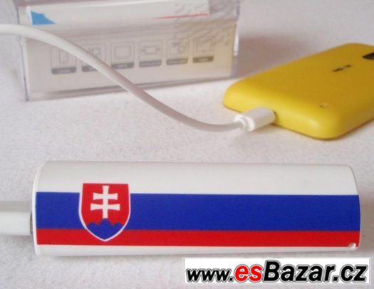 Přenosná CZ/SVK Powerbank externí baterie pro mobil + kabel – fotografie 2