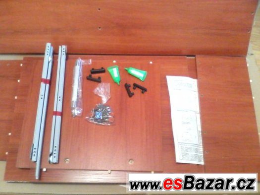 PC stůl s šuplíkem i výsuvem na klávesnici barva jabloň nový – fotografie 5