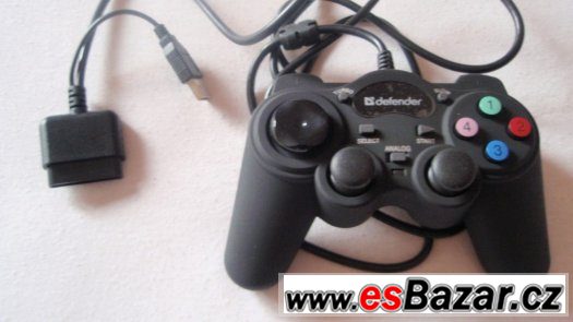 Herní USB joystick gamepad pro PC, PlayStation One, 2, PS3 – fotografie 1
