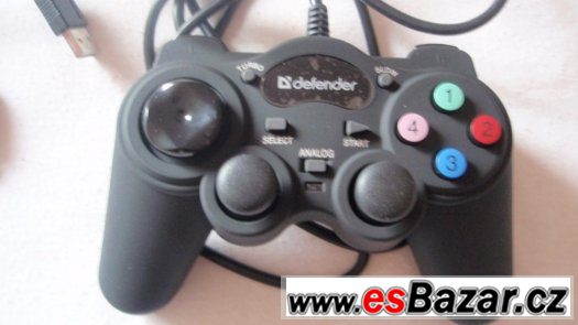 Herní USB joystick gamepad pro PC, PlayStation One, 2, PS3 – fotografie 3