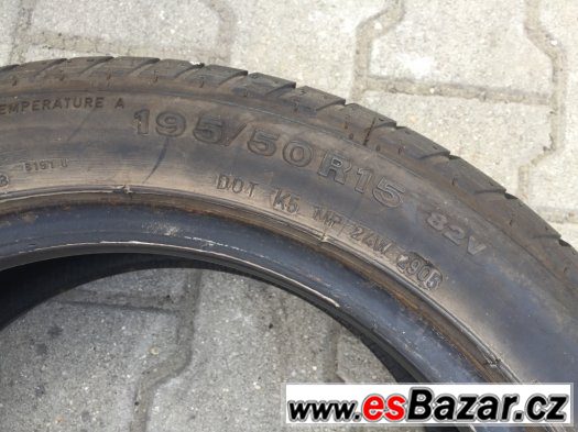 PRODÁM TÉMEŘ NOVOU LETNÍ PNEU DUNLOP SPORT 195/50/15" – fotografie 3