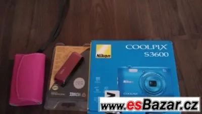 Digitální kompakt Nikon Coolpix S3600 modrý
