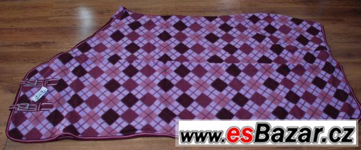 Deka odpocovací polar fleece - károvaná 135 cm – fotografie 1
