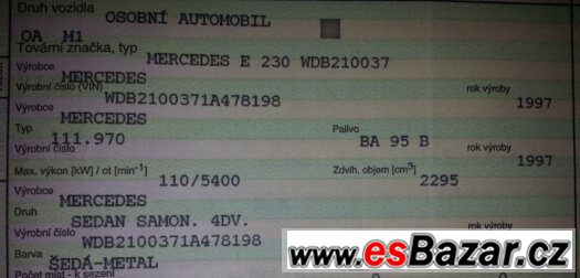 Mercedes E 230 – fotografie 2