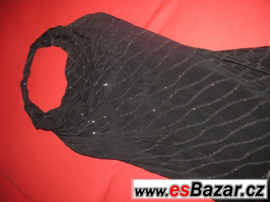 Večerní dámské šaty, dovoz Paříž, krásný materiálvel. 38-40 – fotografie 2