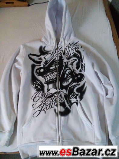 Hip Hopová mikina Townz Smile White XL – fotografie 1