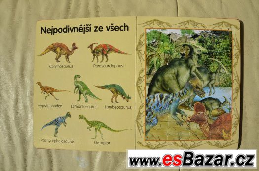 DINOSAUŘI - kniha s puzzle,figurky – fotografie 2
