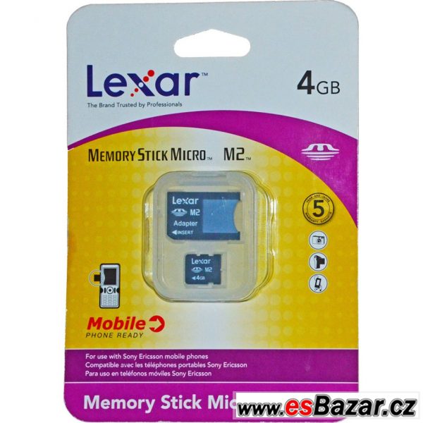 Lexar MemoryStick Micro (M2) 4GB – fotografie 1
