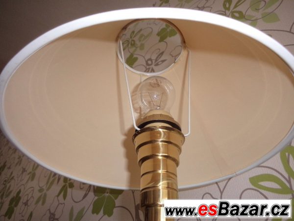 Lampa stolní zlatá + různá stínítka – fotografie 4