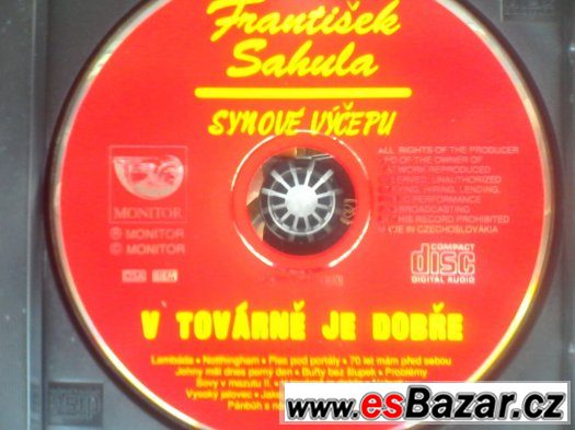 SAHULA-V TOVÁRNĚ JE DOBŘE (cd) – fotografie 3