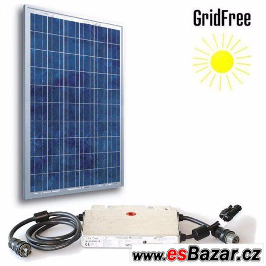 Fotovoltický panel+měnič 250Wp minielektrárna – fotografie 1