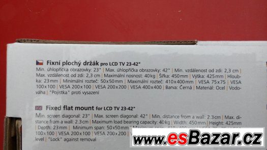 držák lcd led plazma televize 23-42"  vesa na stěnu na zeď – fotografie 3