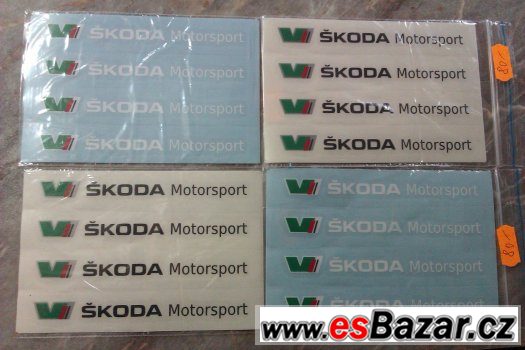 kvalitni samolepky skoda motorsport na kliky dveri – fotografie 1