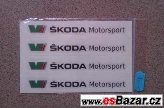 skoda motorsport krasne nove a kvalitni samolepky wrs – fotografie 2