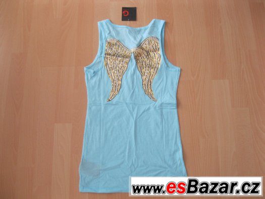 Tílko Guess s křídly- modré- vel.S – fotografie 1