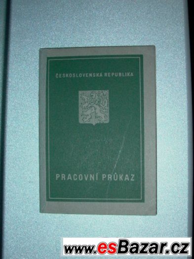 pracovní průkaz – fotografie 1
