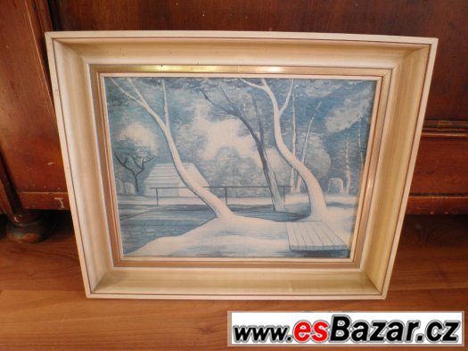 OBRAZ: Jan Zrzavý - Domky v zimě 45x38 cm – fotografie 1