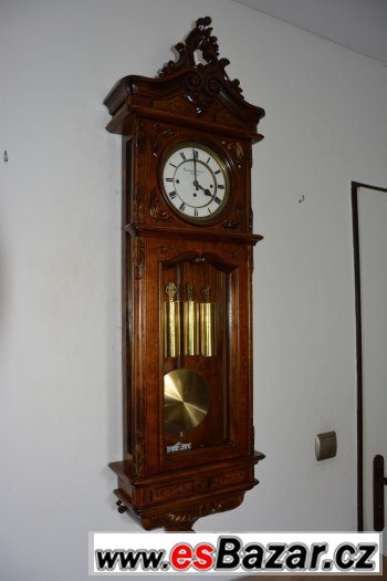 Starožitné 3závažové vídeňské hodiny 1855-skelet po renovaci – fotografie 2