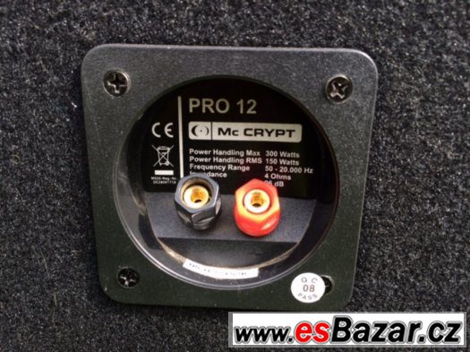 Prodám zánovní reproboxy Mc CRYPT PRO 12 - 2 Ks – fotografie 4