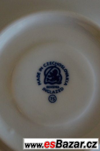 Porcelánový moka hrníček s podšálkem ve stylu "cibulák" – fotografie 3