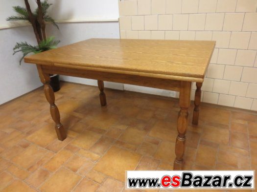 Rozkládací jídelní stůl, rustikal 80x 120 až 180 cm – fotografie 3