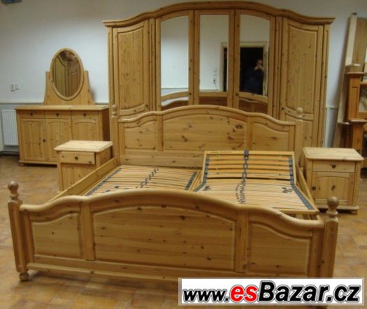 Kompletní ložnicová sestava Jitona Arosa 100%masiv Borovice – fotografie 1