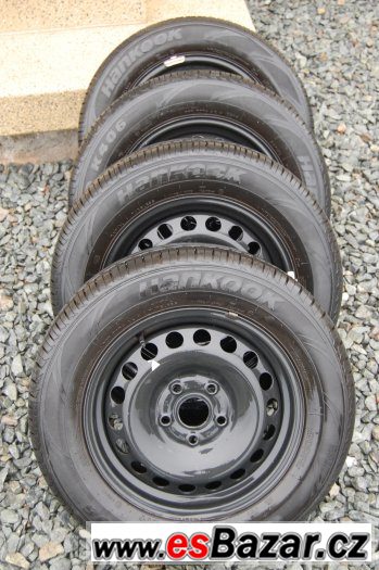 195/65R15 HANKOOK,4ks,na pl. discích VW 6Jx15H2,vzorek 7,5mm – fotografie 1