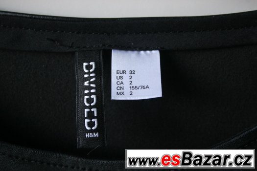Zkrácené koženkové tričko s krátkým rukávem H&M – fotografie 2