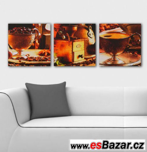Fotoobraz, obraz - KÁVA RETRO TMAVÁ - velikost 90 x 30 cm – fotografie 1