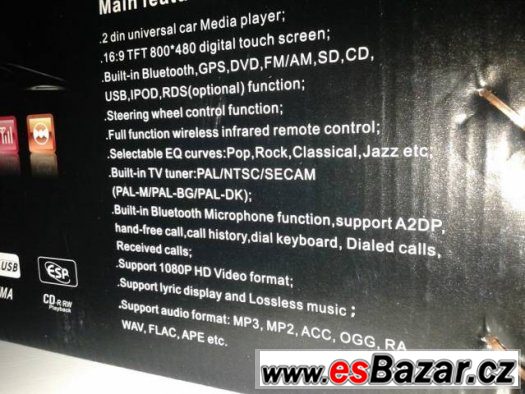 Nové autorádio 2DIN DVD s LCD Rozměr cca 100x180mm – fotografie 3